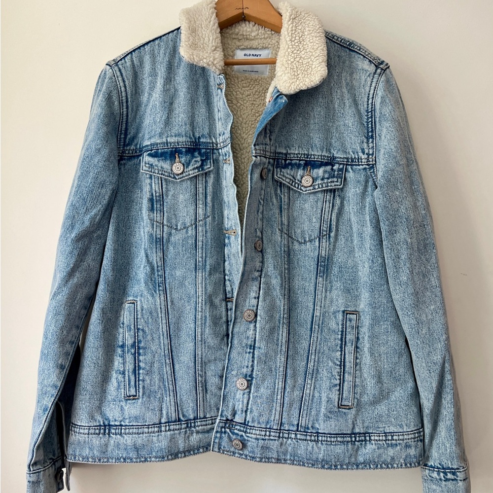 Old Navy Jean Shearling Jacket